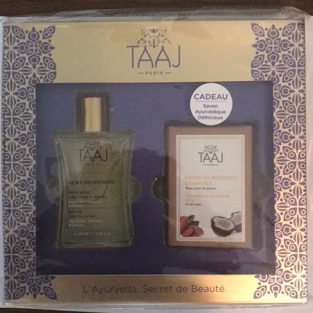 Baby oil and soap gift set with She